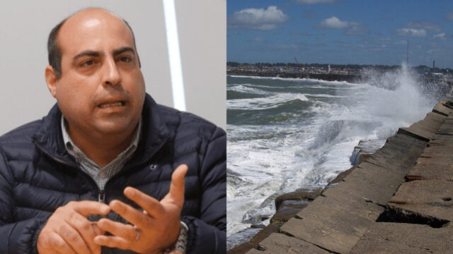 Pedro Spadaro colocará muro de rocas en el mar para reducir el impacto de las olas